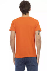 Trussardi Action Vibrant V-Neck Tee with Front Print