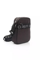 Cerruti 1881 Elegant Brown Nylon-Leather Messenger Bag