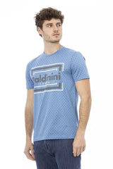 Baldinini Trend Chic Light Blue Cotton Tee with Front Print