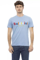 Baldinini Trend Elegant Light Blue Short Sleeve Tee