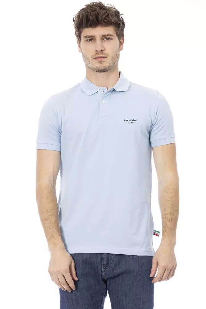 Baldinini Trend Elegant Light Blue Cotton Polo Shirt