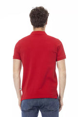 Baldinini Trend Elegant Red Cotton Polo with Chic Embroidery