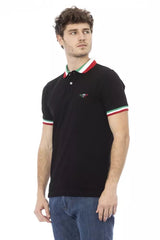 Baldinini Trend Tricolor Collar Cotton Polo Shirt