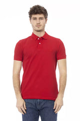 Baldinini Trend Elegant Embroidered Red Polo Shirt
