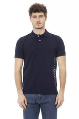 Baldinini Trend Chic Short Sleeve Blue Polo Embroidery Detail