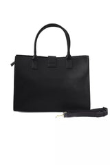 Baldinini Trend Elegant Black Shoulder Bag with Golden Accents