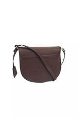 Baldinini Trend Chic Brown Crossbody Elegance with Golden Accents