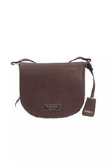 Baldinini Trend Chic Brown Crossbody Elegance with Golden Accents