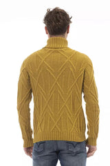 Alpha Studio Chic Yellow Turtleneck Sweater