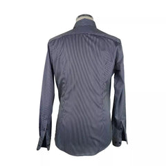 Made in Italy Elegant Milano Black Striped Men's Shirt