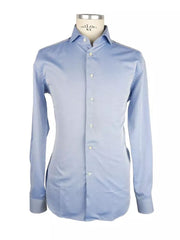Made in Italy Elegant Light Blue Milano Shirt