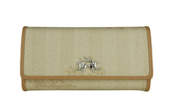 La Martina Wallet Beige with Silver Logo