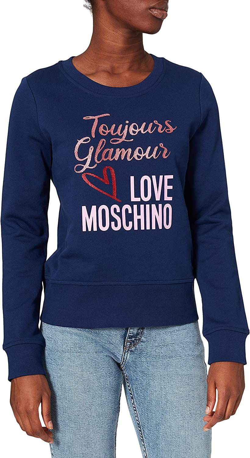 Love Moschino Blue Cotton Sweater