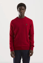 Refrigiwear Elevated Red Wool-Blend Roundneck Sweater