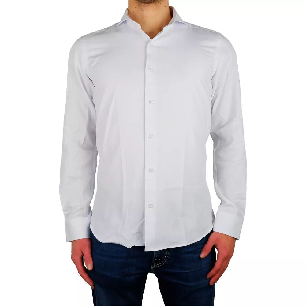 Made in Italy Elegant Milano White Oxford Shirt