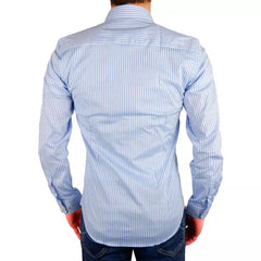 Made in Italy Elegant Milano Light Blue Cotton Shirt