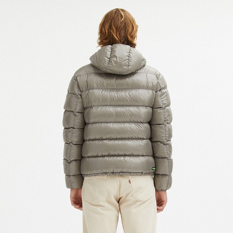 Centogrammi Reversible Hooded Jacket in Dove Grey and Brown