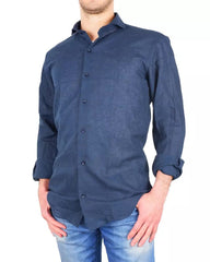 Made in Italy Sleek Milano Lisbon Cotton-Linen Shirt