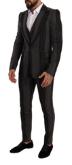 Dolce & Gabbana Elegant Striped Three-Piece Suit