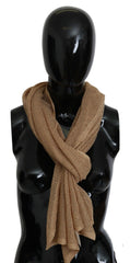 GF Ferre Elegant Men's Brown Neck Wrap Shawl Scarf
