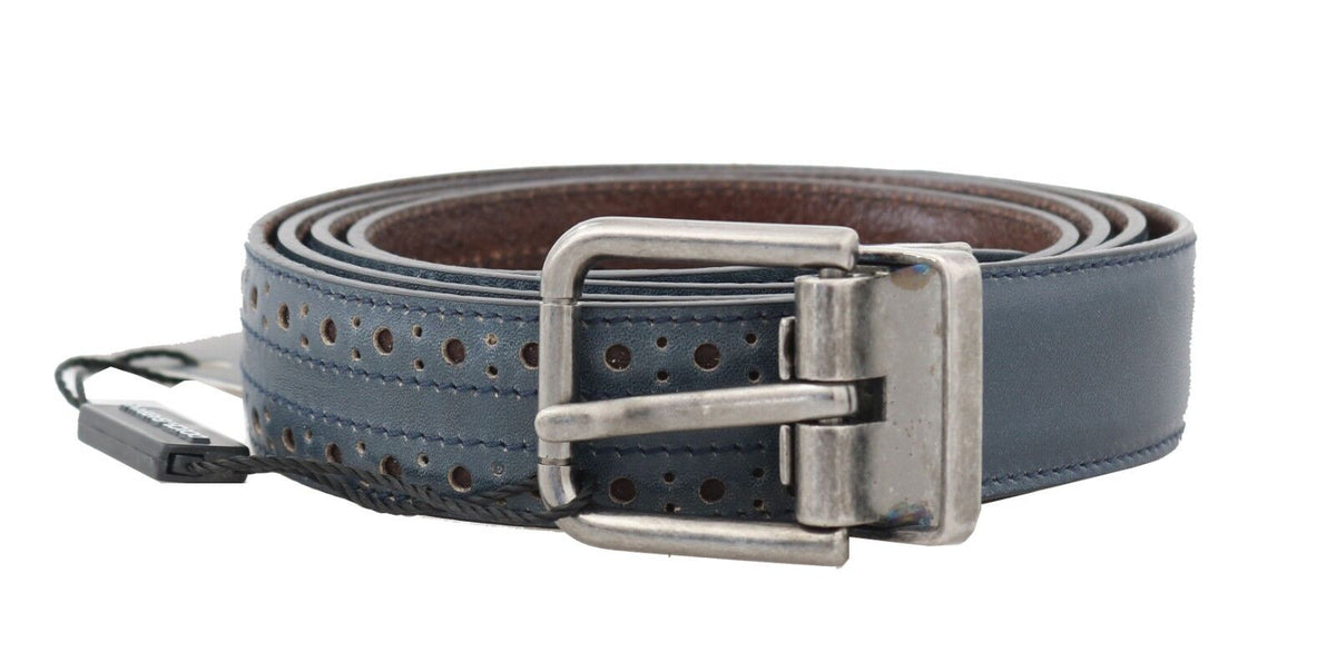 Dolce & Gabbana Elegant Blue Leather Men's Belt