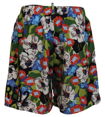 Dsquared² Multicolor Floral Print Swim Shorts