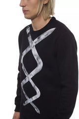 Nicolo Tonetto Chic Monochrome Cotton Sweatshirt