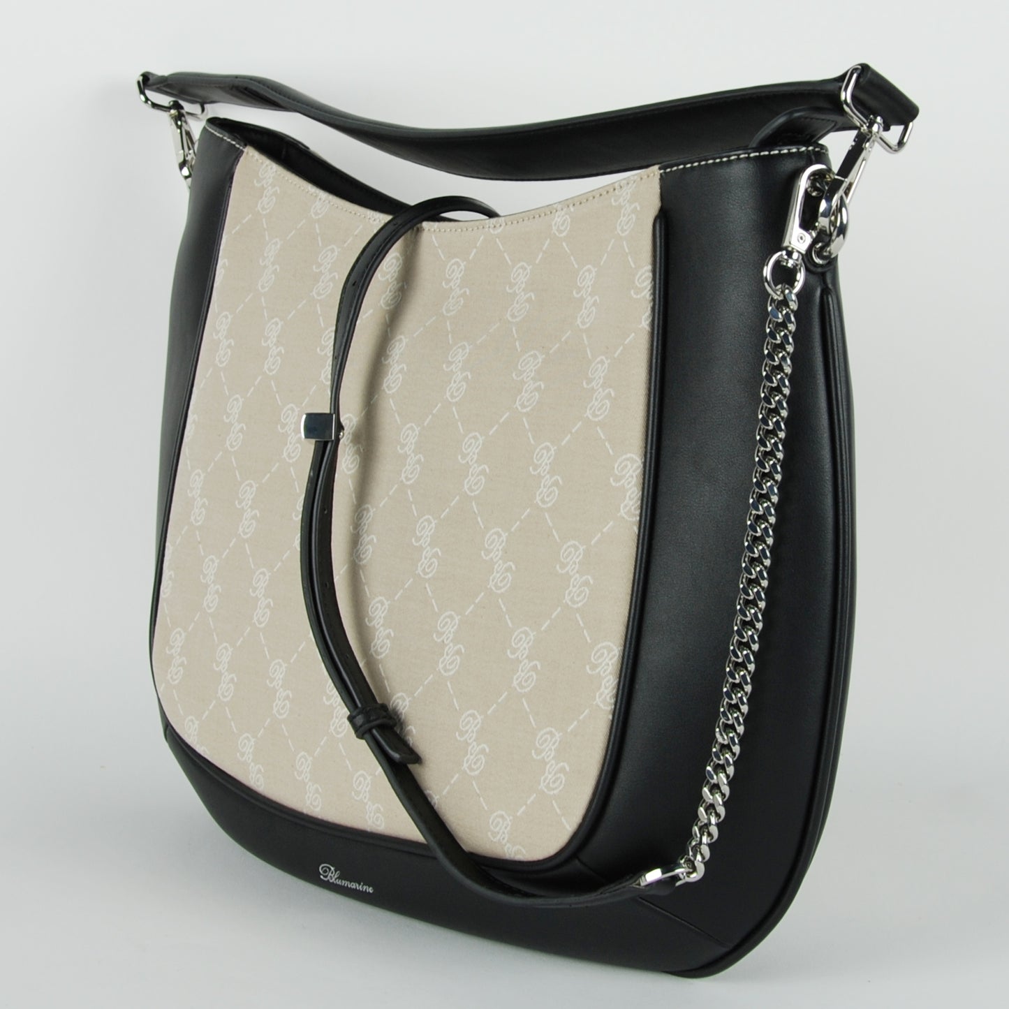 Black Bag with a Beige Insert