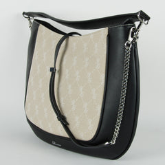 Blumarine Black and Beige Diane Handbag with Insert and Detachable Strap