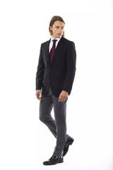 Uominitaliani Elegant Wool Two-Button Men's Blazer