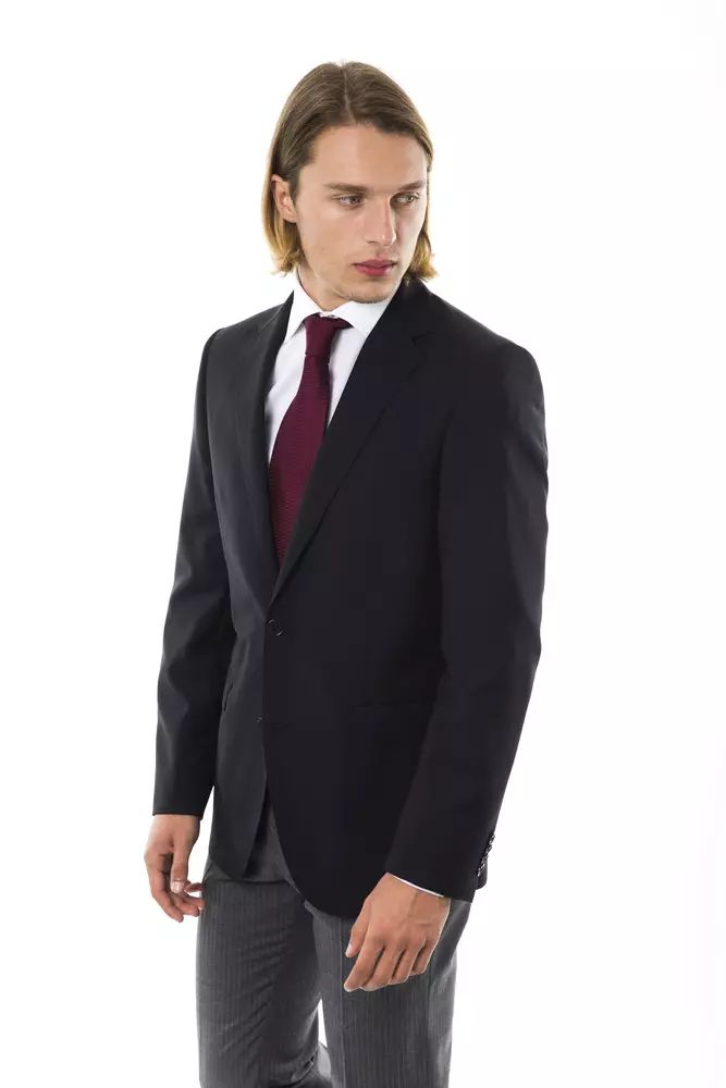 Uominitaliani Elegant Wool Two-Button Men's Blazer