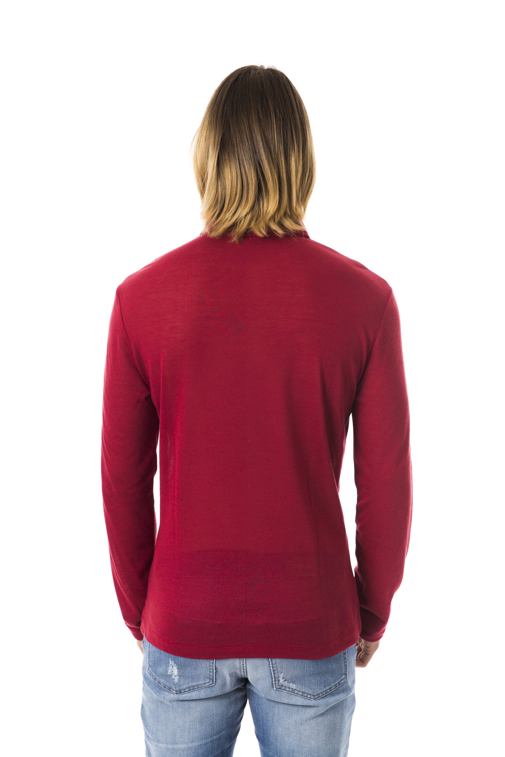 Amaranto Red Long Sleeve Polo Shirt