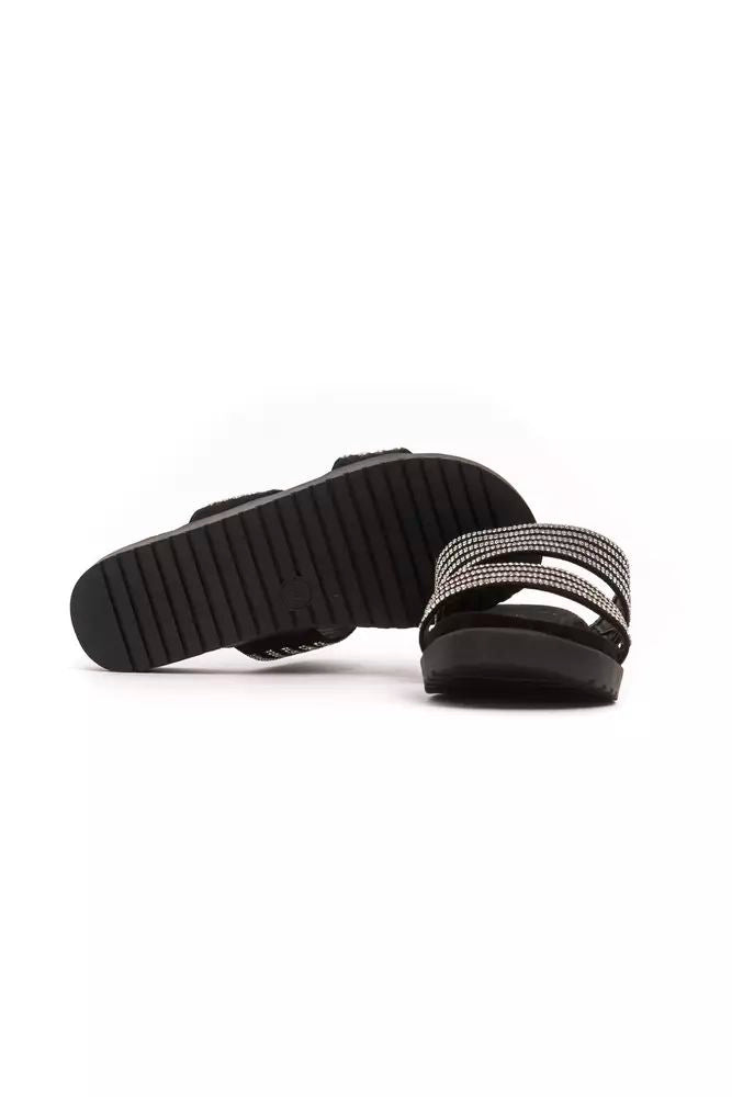 Péché Originel Elegant Silver Strappy Rhinestone Sandals