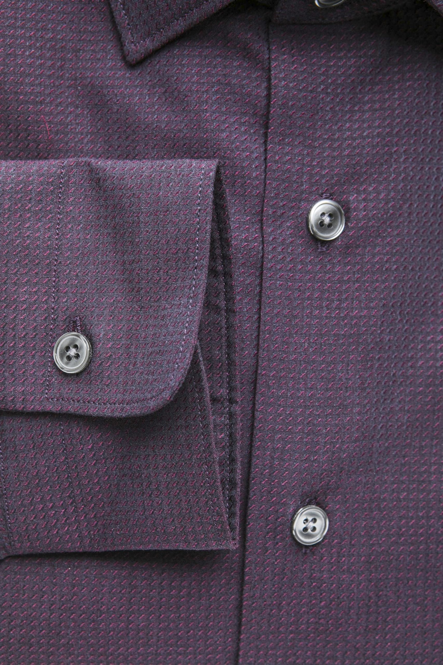 Robert Friedman Sleek Medium Slim Collar Shirt In Purple