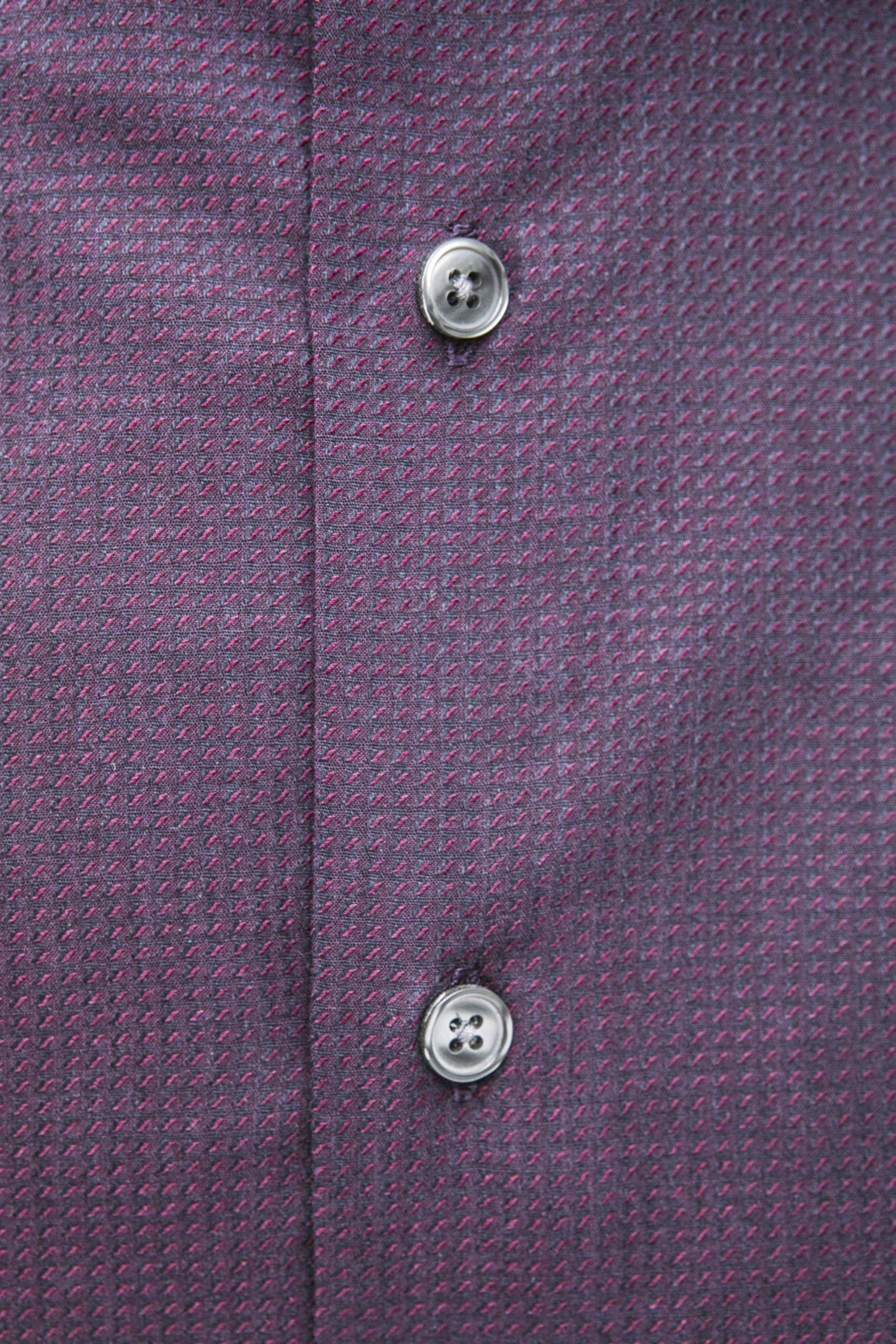 Robert Friedman Sleek Medium Slim Collar Shirt In Purple