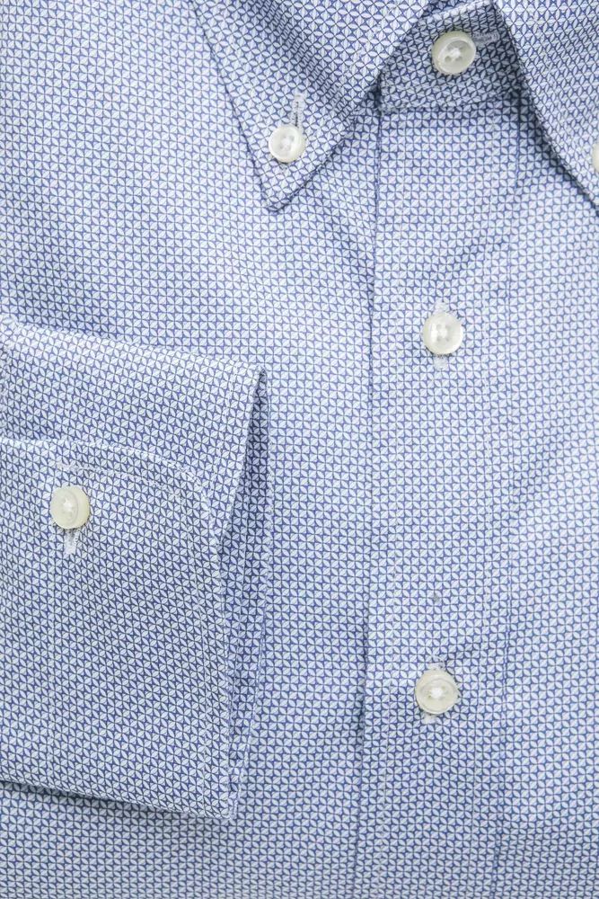 Robert Friedman Elegant Light Blue Cotton Shirt
