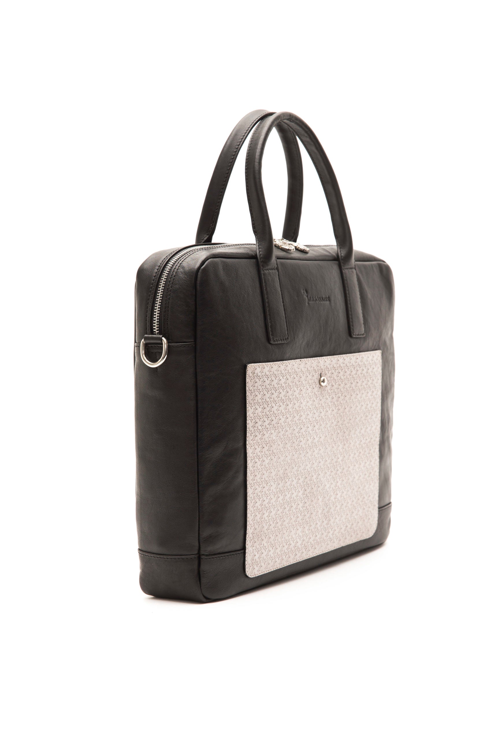 Black Grey Briefcase Bag