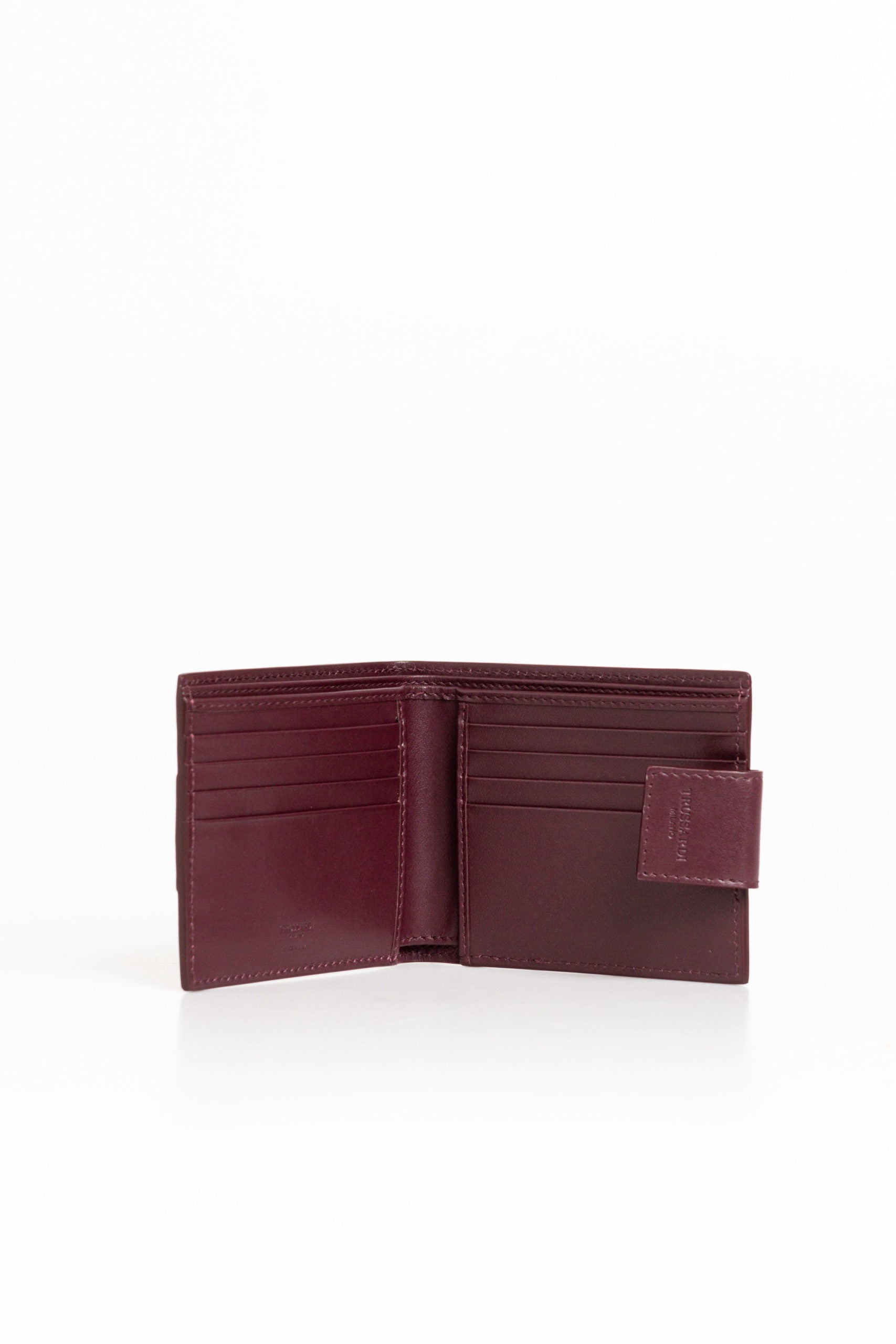 Trussardi Pocket Wallet In Soft Calfskin