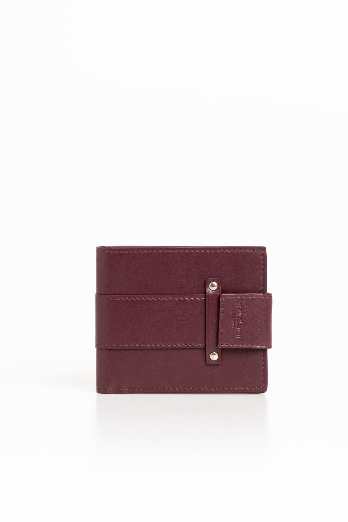 Trussardi Pocket Wallet In Soft Calfskin