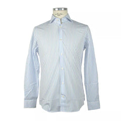 Made in Italy Elegant Light Blue Italian Cotton Shirt