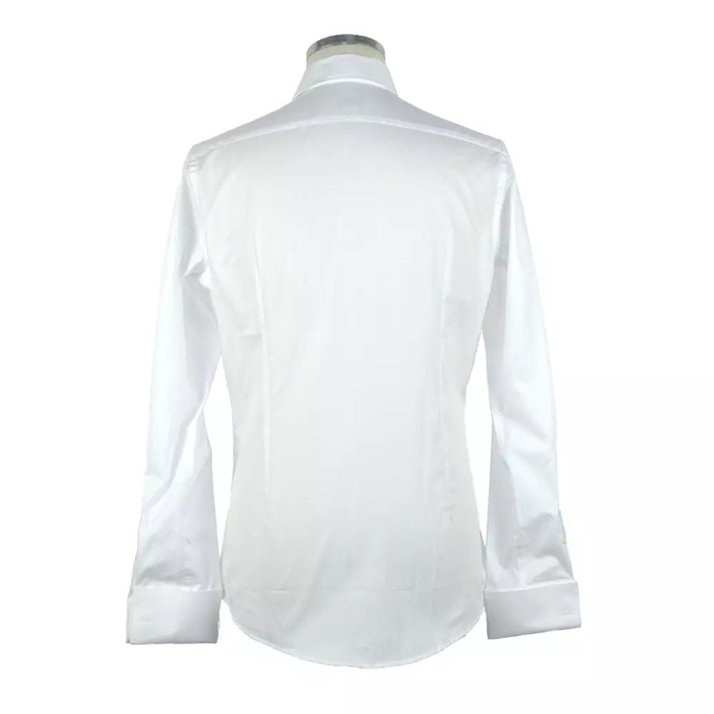Made in Italy Elegant Ceremony White Cotton Shirt