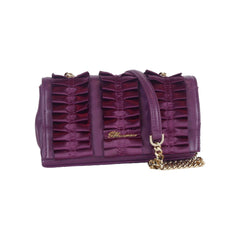 Purple Polyurethane Small Shoulder Bag