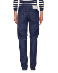 Bikkembergs Sleek Dark Blue Regular Fit Jeans