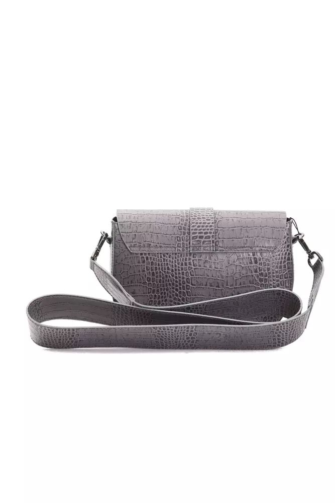 Pompei Donatella Elegant Crocodile-Print Leather Crossbody Bag