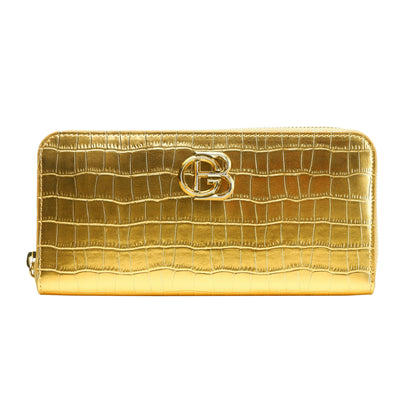 Gold Calf Leather Wallet